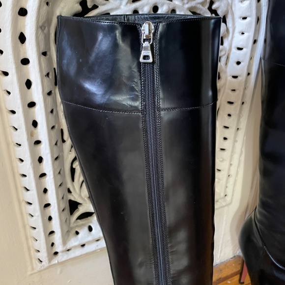 PRADA Spazzolato Knee High Stiletto Boots Size 8.5 - Picture 4 of 11